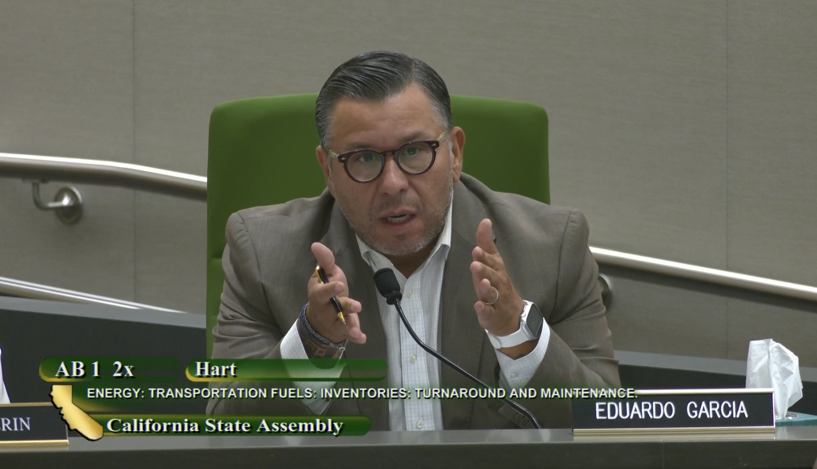 Assemblymember Garcia in Committee 