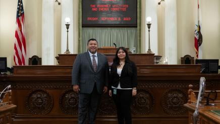 Assemblymember Garcia Welcomes the Assembly Utilities and Energy Committee Staff to the Floor