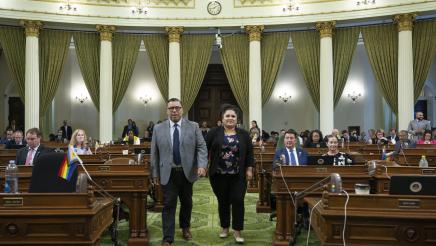 Assemblymember Garcia Recognizes Assembly Fellow Tricia Sarmiento and Science Fellow Brenda Cisneros-Larios on the Assembly Floor