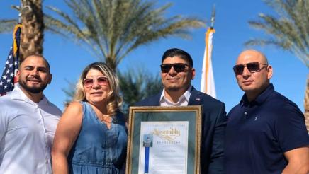 Edward Robles is joined by his family as he's recognized as 2019's Veteran of the Year. 