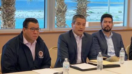 Assemblymember Eduardo Garcia, ,Wade Crowfoot, California Secretary for Natural Resources, and Joaquin Esquivel, new Water Resources Control Board Chair.